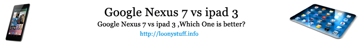Google Nexus 7 vs ipad 3